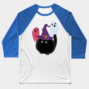 Witch Cat Baseball T-Shirt